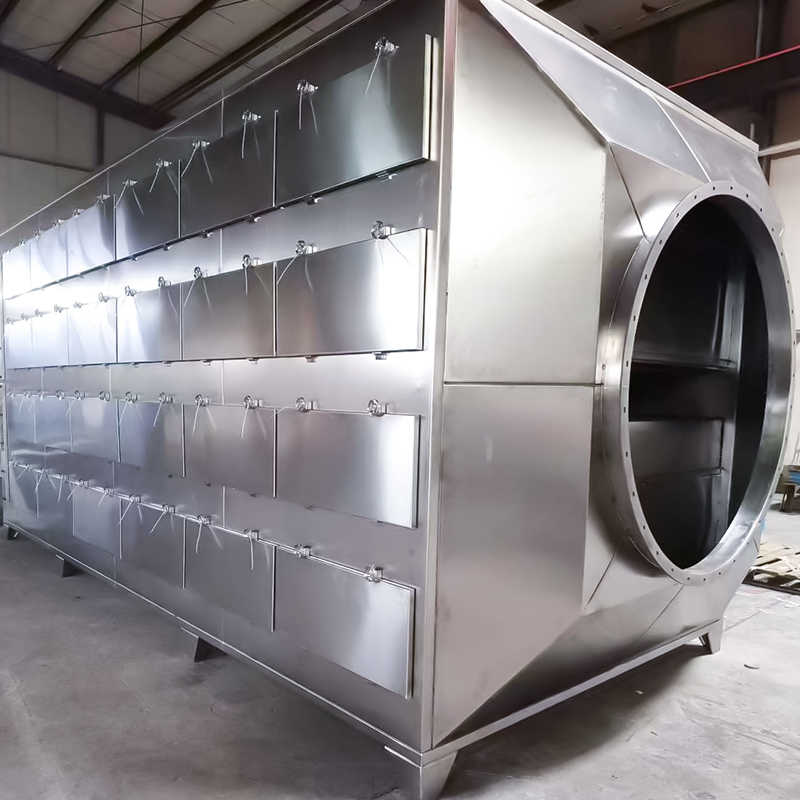 Konstrukce zásuvky adsorpčního boxu z nerezové oceli 304 s aktivním uhlím